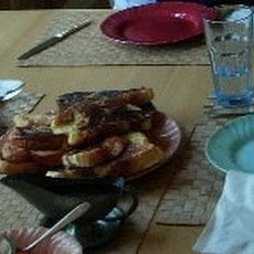 Cardamom French Toast with Maple-Pear Compote and Creme Fraiche