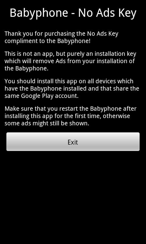 Android application No Ads Key - Baby Phone screenshort