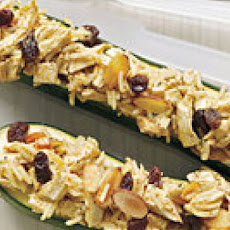 Curried Chicken Zucchini Boats