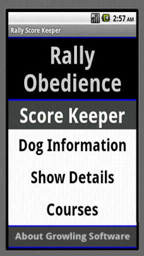 Rally Obedience Score Keeper