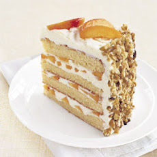 White Chocolate Layer Cake with Apricot Filling and White Chocolate Buttercream
