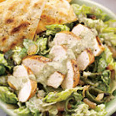 Chicken Fajita Salad with Poblano-Buttermilk Dressing