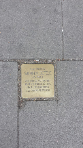 Stolperstein Wilhelm Oefele