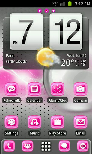 Pink Jelly Go launcherEX Theme