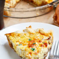Guinness Braised Onion and Aged White Cheddar Quiche