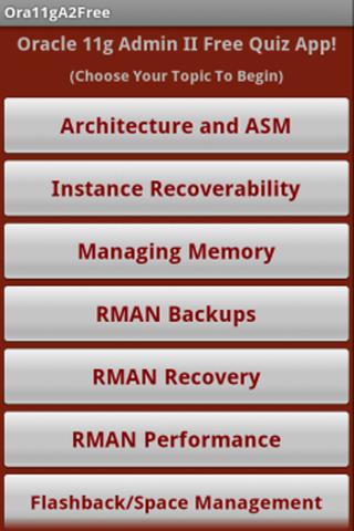 Oracle 11g OCP Free Quiz App