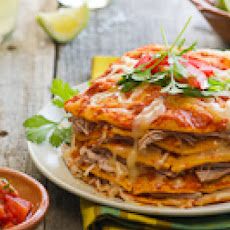 Chipotle Shredded Pork Enchiladas