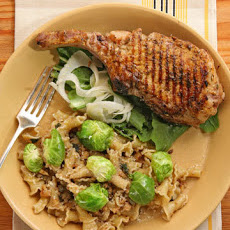 Campanelle with Walnuts, Sage-Brown Butter, and Brussels Sprouts