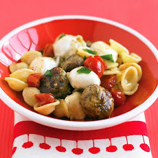 Pasta with Turkey Meatballs and Bocconcini