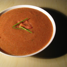 Strawberry Gazpacho with Strawberry Balsamic Compote