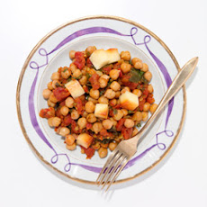 Baked Chickpeas with Paneer