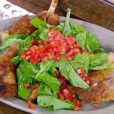 Aldie's Veal Chop with Arugula and Tomatoes