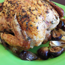Roasted Chicken With Fresh Figs and Onions