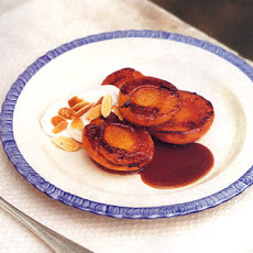 Caramelized Apricots with Almond Cream