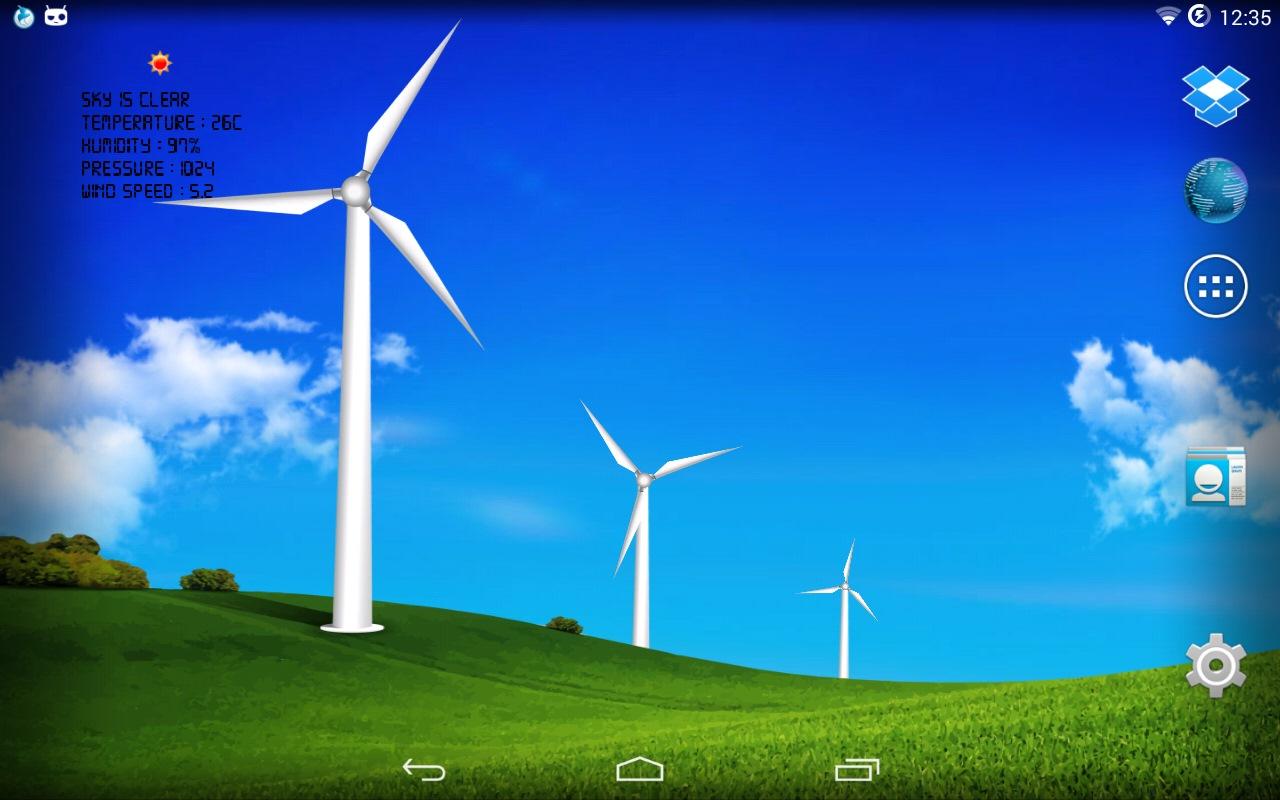 Android application Wind turbines - meteo station screenshort