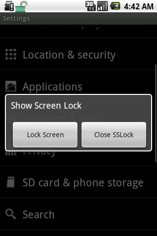 Show Screen Lock
