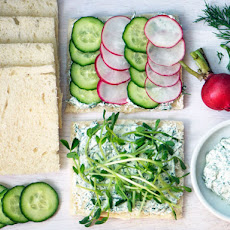 Herbed Cucumber Radish Tea Sandwiches