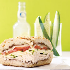 Toasted Turkey Sandwich with Quick Cucumber Pickles
