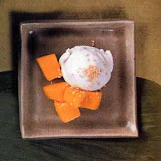 Coconut Sorbet with Mango