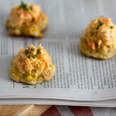 Grilled Corn Fritters With Jarlsberg Pimento Cheese