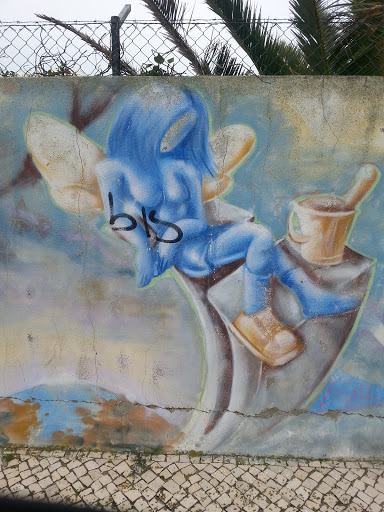 Blue Girl Graffiti