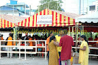 Hindu Sevai Sangam booth. Note the orange t-shirts Hindu Sevai Sangam booth. Note the orange t-shirts