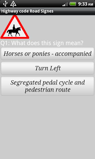 Highway Code Signs Test