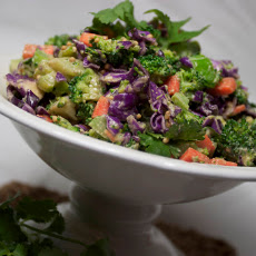 Chopped Broccoli Salad {with Tahini Soy Dressing}