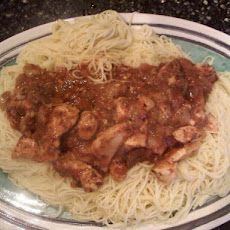 Chicken over Pasta