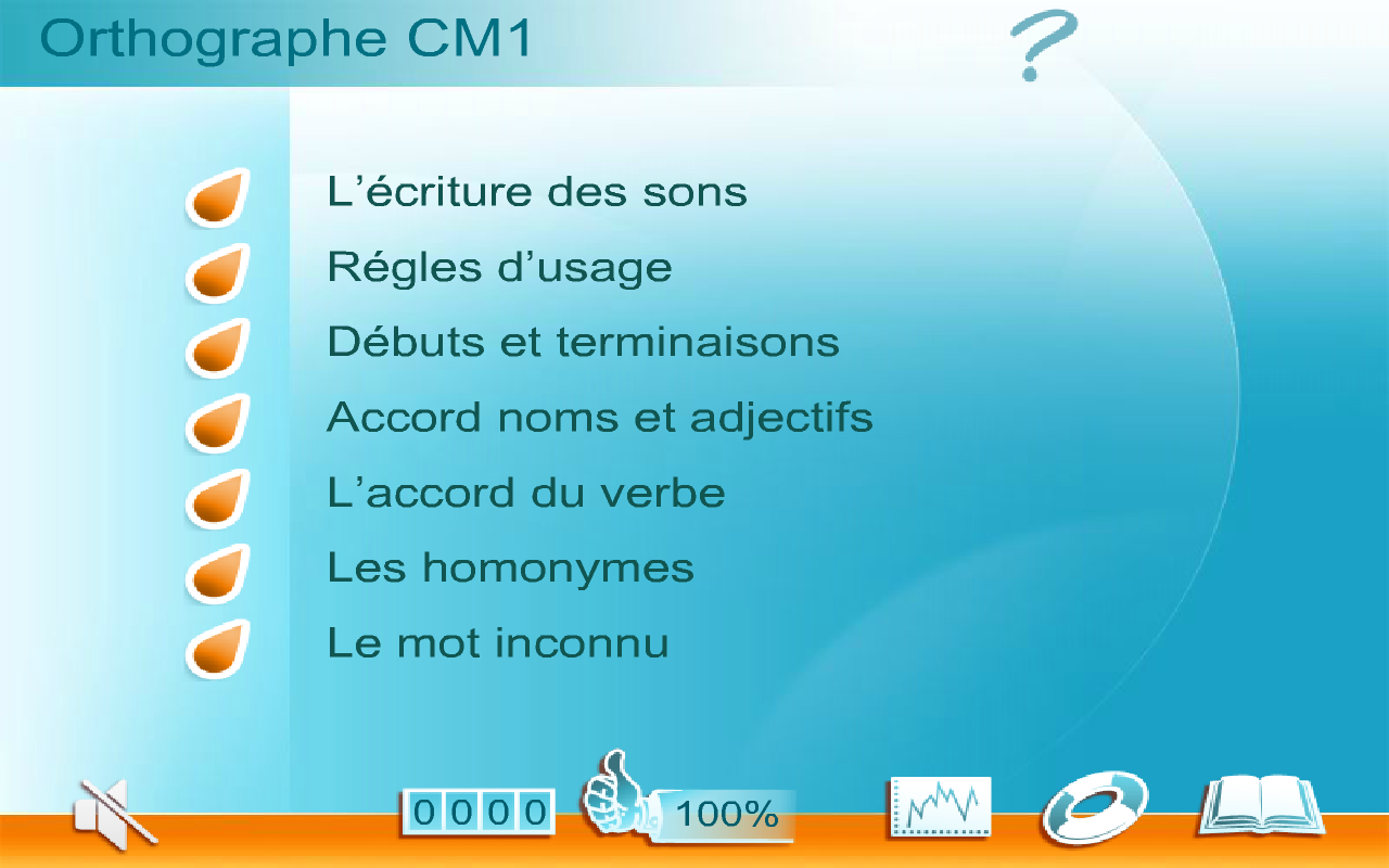 Android application Orthographe CM1 screenshort