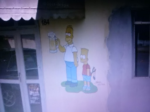 Mural Artístico Os Simpsons
