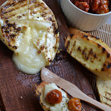 Grilled Brie Topped with Slow-Roasted Sunblushed Tomatoes
