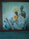 Yellow Cactus Flower Mural 