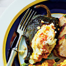 Poblanos Stuffed with Goat Cheese Mashed Potatoes