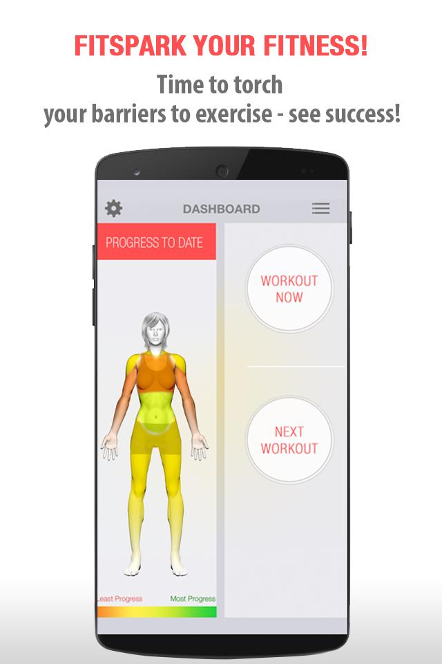 Android application FitSpark Workout Guide Trainer screenshort