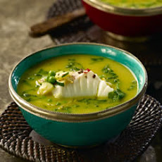 Halibut in Yellow Curry Broth