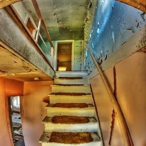 Stairway To.....? by Bruce Martin - Buildings & Architecture Other Interior ( ubranx, abandon homes, decay )