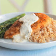 Parmesan-Crusted Chicken in Cream Sauce