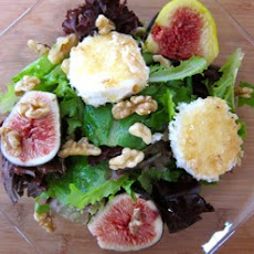 An Autumn Salad of Figs and Toasted Goat Cheese