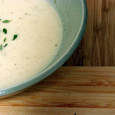 Roasted Garlic Soup with Parmesan Cheese