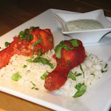 Tandoori Chicken Legs With Coconut Rice