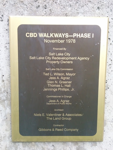 CBDs Walkways Plaque 