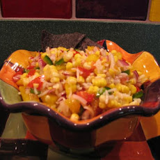 Corn & Veggie Salad with Spicy Lime Dressing