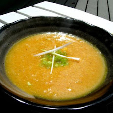 Cold Soup of Carrot and Saffron With Beancurd  (Tetsuya)