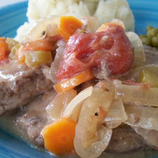 Swissed Beef Steak in Sour Cream Gravy