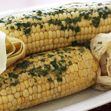 Roasted Corn with Cilantro Butter