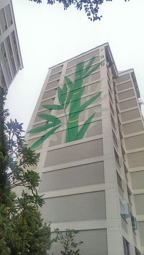 799 Bamboo Leaves Mural
