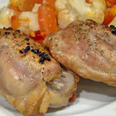 Lemon Garlic Roasted Chicken Thighs