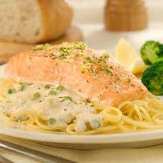 Salmon With Creamy Alfredo Sauce
