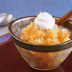 Spiced Apple-Cider Granita with Ginger Whipped Cream